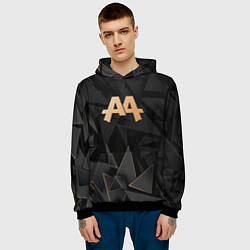 Толстовка-худи мужская Asking Alexandria golden poly, цвет: 3D-черный — фото 2
