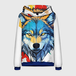 Мужская толстовка Волк яркий арт