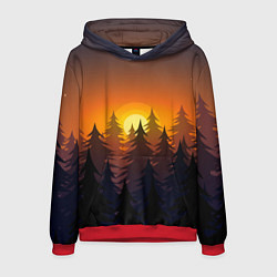 Мужская толстовка Лес - ночь