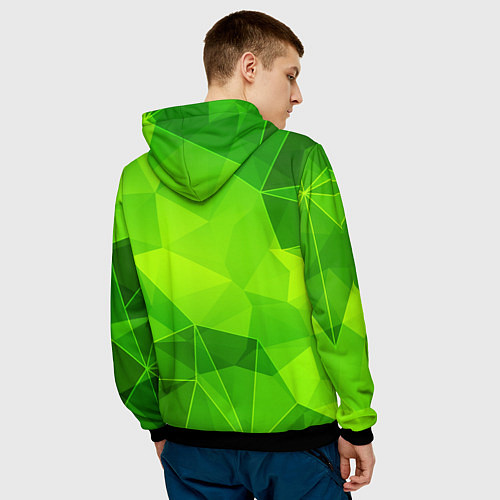Мужская толстовка Lyon green poly / 3D-Черный – фото 4