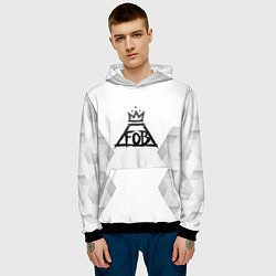 Толстовка-худи мужская Fall Out Boy white poly, цвет: 3D-черный — фото 2
