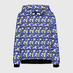 Мужская толстовка Киберпанк шестиугольники синие