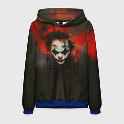 Толстовка-худи мужская Голова Джокера, цвет: 3D-синий