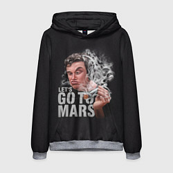Толстовка-худи мужская Илон Маск - Lets go to Mars, цвет: 3D-меланж