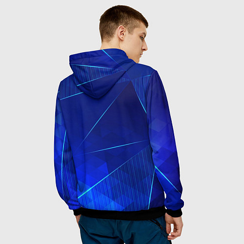 Мужская толстовка K Pop blue poly / 3D-Черный – фото 4
