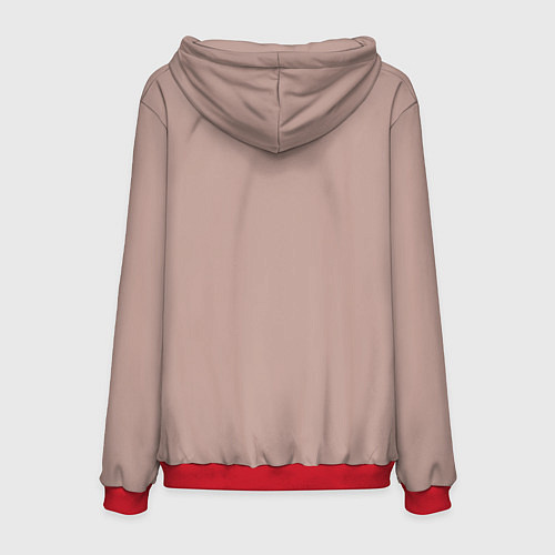 Мужская толстовка Стаканчик с мордочкой / 3D-Красный – фото 2