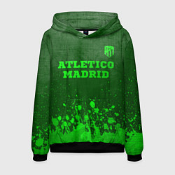 Мужская толстовка Atletico Madrid - green gradient посередине