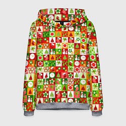 Мужская толстовка Новогодние снеговики и снежные бабы