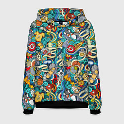 Мужская толстовка Спортивный инвентарь коллаж