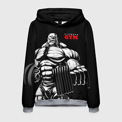 Толстовка-худи мужская Fitness GYM - jock, цвет: 3D-меланж