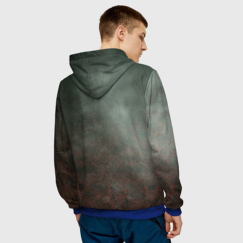 Мужская толстовка Элитный воин-скелет / 3D-Синий – фото 4