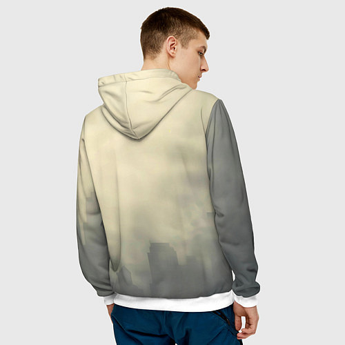 Мужская толстовка Человек паук в прыжке / 3D-Белый – фото 4