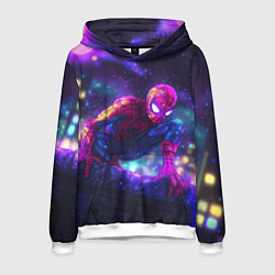 Мужская толстовка Человек-паук неоновый свет