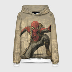 Мужская толстовка Человек-паук готов спасать мир