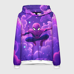 Мужская толстовка Человек-паук на фоне облаков