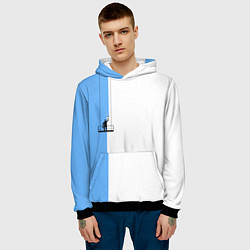 Толстовка-худи мужская Моляр красит стену, цвет: 3D-черный — фото 2