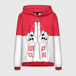 Толстовка-худи мужская 30 Seconds to Mars poster, цвет: 3D-красный