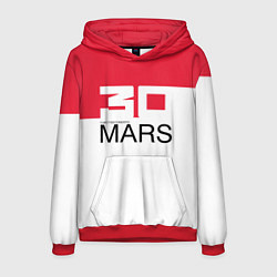 Толстовка-худи мужская 30 Seconds to Mars poster, цвет: 3D-красный