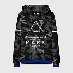 Толстовка-худи мужская 30 Seconds to Mars - poster, цвет: 3D-синий