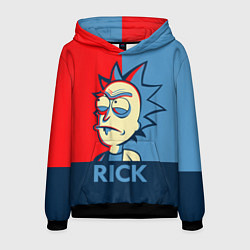 Толстовка-худи мужская Rick pop art, цвет: 3D-черный