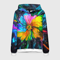 Мужская толстовка Большой цветок - яркие краски