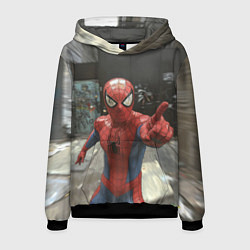 Мужская толстовка Человек паук предупреждает