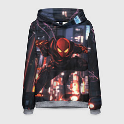 Мужская толстовка Человек паук в черном