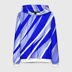 Мужская толстовка Абстрактный синий полосатый
