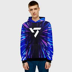 Толстовка-худи мужская Seventeen neon energy, цвет: 3D-черный — фото 2