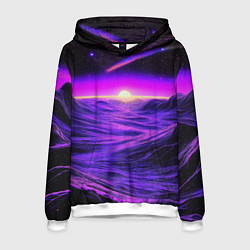 Мужская толстовка Космический пейзаж и комета