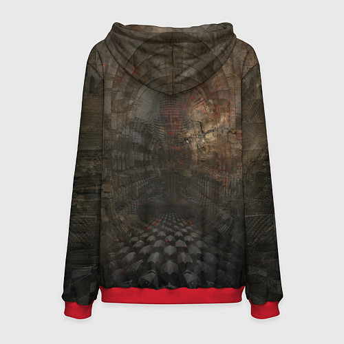 Мужская толстовка Бродячий воин-скелет / 3D-Красный – фото 2