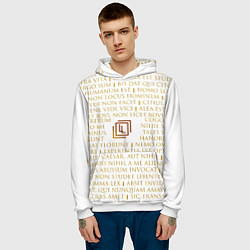 Толстовка-худи мужская Античная мудрость, цвет: 3D-белый — фото 2