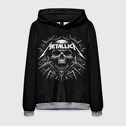 Мужская толстовка Metallica - a skull with roses and thorns
