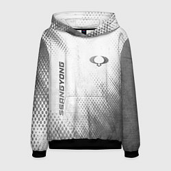 Мужская толстовка SsangYong - white gradient вертикально