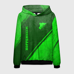 Толстовка-худи мужская Hoffenheim - green gradient вертикально, цвет: 3D-черный