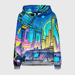Мужская толстовка Космический город