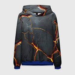 Мужская толстовка Серая текстура с золотым изломом