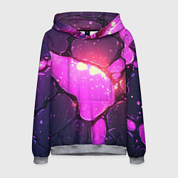 Мужская толстовка Розовая текстура разлом плит