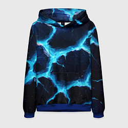 Мужская толстовка Голубая потертая текстура с разломом