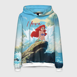 Мужская толстовка Ariel I love the ocean - русалка - beautiful big p