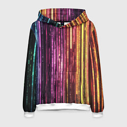 Мужская толстовка Неоновый и переливающийся киберпанк узор