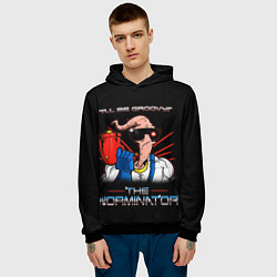 Толстовка-худи мужская Jim - worminator, цвет: 3D-черный — фото 2