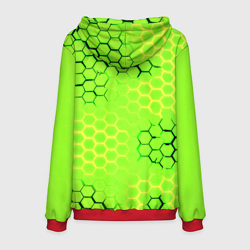 Мужская толстовка Doom кислотные соты лого / 3D-Красный – фото 2