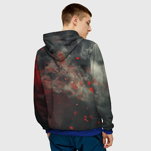 Мужская толстовка Black Spider-man / 3D-Синий – фото 4
