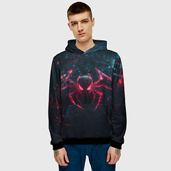 Толстовка-худи мужская Спайдер-мэн с лапами паука, цвет: 3D-черный — фото 2