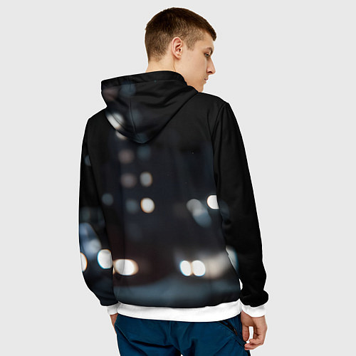 Мужская толстовка Спайдер-мен в мото костюме / 3D-Белый – фото 4