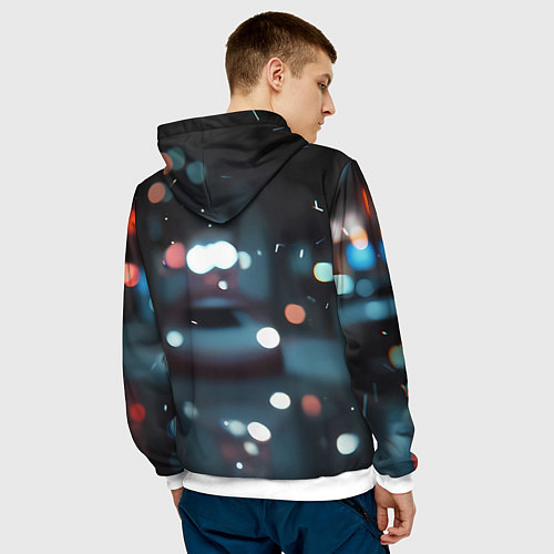 Мужская толстовка Человек-паук и вспышки света / 3D-Белый – фото 4