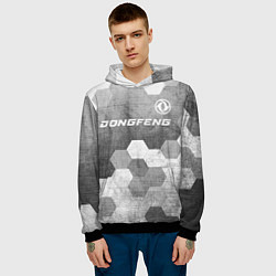 Толстовка-худи мужская Dongfeng - grey gradient посередине, цвет: 3D-черный — фото 2