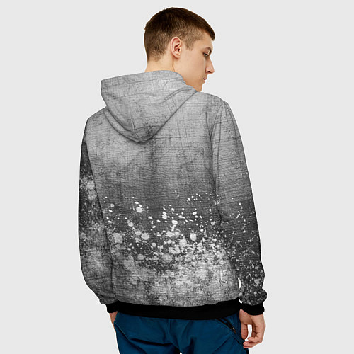 Мужская толстовка Bayern - grey gradient посередине / 3D-Черный – фото 4