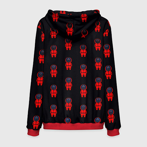 Мужская толстовка Игра в кальмара x амонг ас / 3D-Красный – фото 2